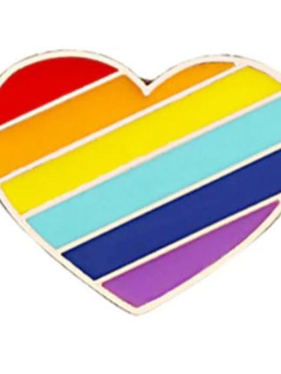 Cute4less2012 Jewelry - Pride Heart Shaped Rainbow Pin Brooch